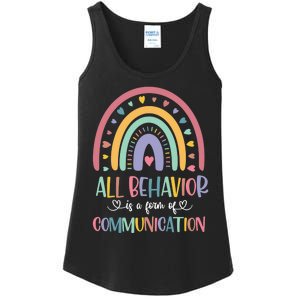 All Behavior Is A Form Of Communication Rainbow Ladies Essential Tank