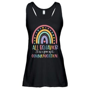 All Behavior Is A Form Of Communication Rainbow Ladies Essential Flowy Tank