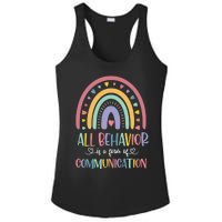 All Behavior Is A Form Of Communication Rainbow Ladies PosiCharge Competitor Racerback Tank