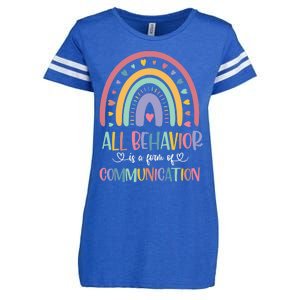 All Behavior Is A Form Of Communication Rainbow Enza Ladies Jersey Football T-Shirt