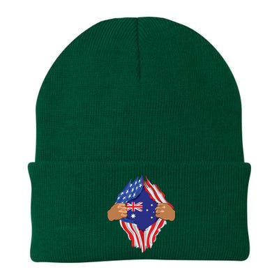 Australian Blood Inside Me Australia Flag Gift Knit Cap Winter Beanie