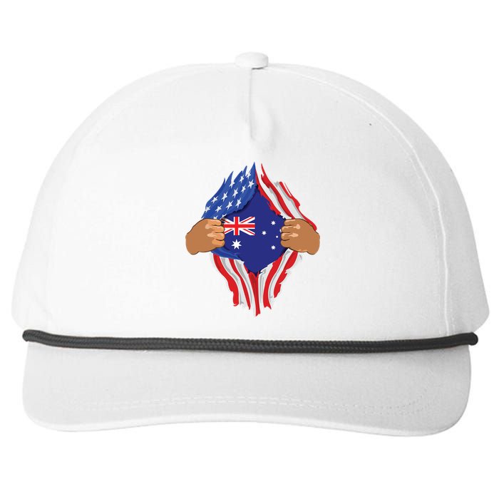 Australian Blood Inside Me Australia Flag Gift Snapback Five-Panel Rope Hat