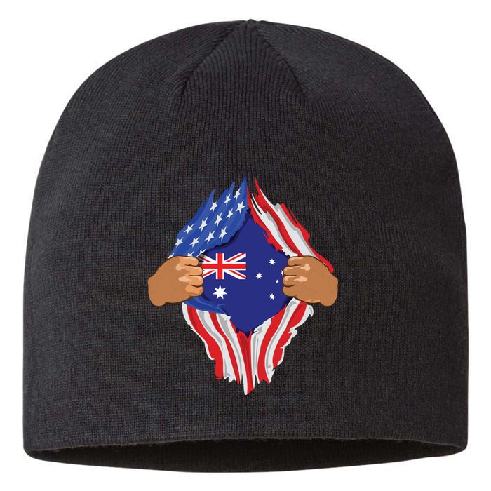 Australian Blood Inside Me Australia Flag Gift Sustainable Beanie