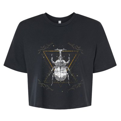 Animal Beetle Insect Occult Bug Bella+Canvas Jersey Crop Tee