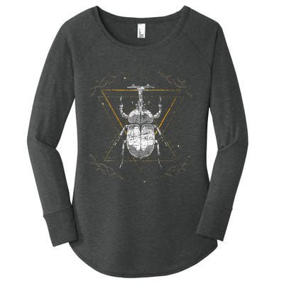 Animal Beetle Insect Occult Bug Women's Perfect Tri Tunic Long Sleeve Shirt