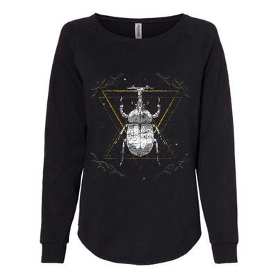 Animal Beetle Insect Occult Bug Womens California Wash Sweatshirt