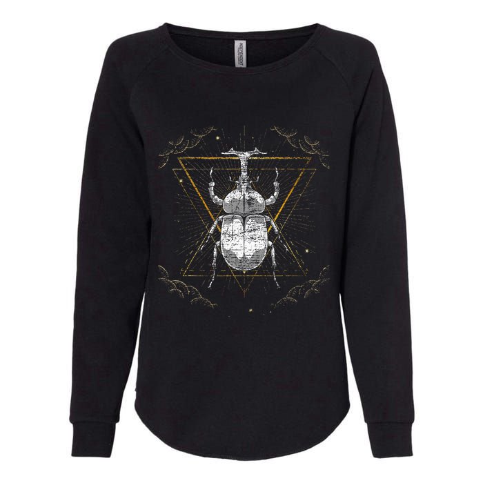 Animal Beetle Insect Occult Bug Womens California Wash Sweatshirt