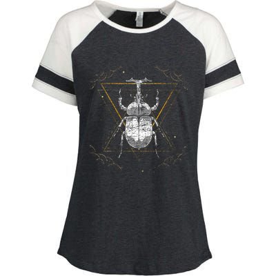 Animal Beetle Insect Occult Bug Enza Ladies Jersey Colorblock Tee