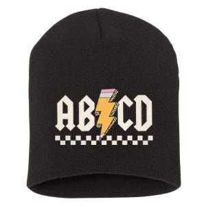 ABCD Back In Class First Day Back To School Teacher Student Short Acrylic Beanie