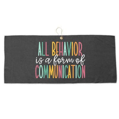 All Behavior Is A Form Of Communication Large Microfiber Waffle Golf Towel