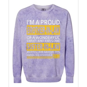 A Brother In Law Awesome Sister In Law Colorblast Crewneck Sweatshirt