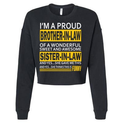 A Brother In Law Awesome Sister In Law Cropped Pullover Crew