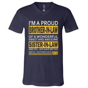 A Brother In Law Awesome Sister In Law V-Neck T-Shirt