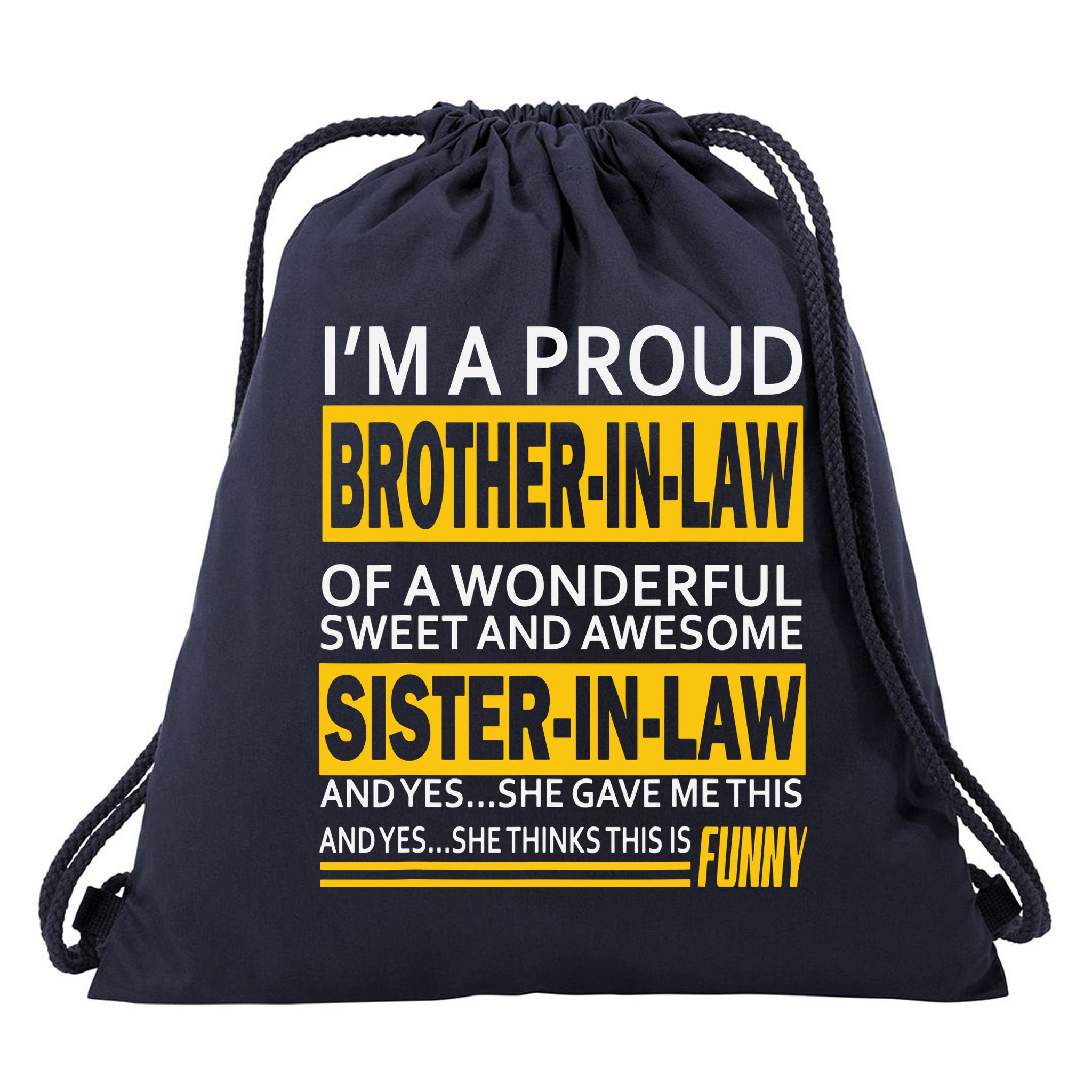 A Brother In Law Awesome Sister In Law Drawstring Bag