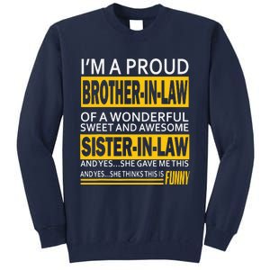 A Brother In Law Awesome Sister In Law Tall Sweatshirt