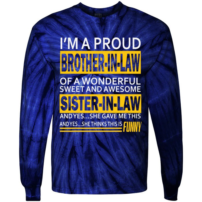 A Brother In Law Awesome Sister In Law Tie-Dye Long Sleeve Shirt