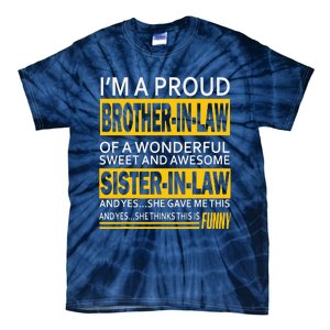 A Brother In Law Awesome Sister In Law Tie-Dye T-Shirt