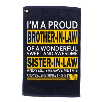 A Brother In Law Awesome Sister In Law Golf Towel