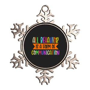 All Behavior Is A Form Of Communication Speducator Metallic Star Ornament