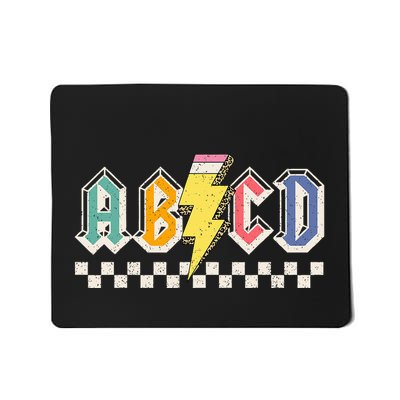Abcd Back In Class First Day Back To School Teacher Mousepad