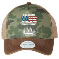 All Began In 1492 American Italian Christopher Columbus Day Legacy Tie Dye Trucker Hat