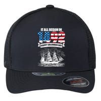 All Began In 1492 American Italian Christopher Columbus Day Flexfit Unipanel Trucker Cap