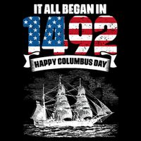 All Began In 1492 American Italian Christopher Columbus Day Impact Tech Backpack
