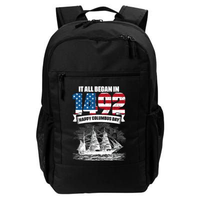 All Began In 1492 American Italian Christopher Columbus Day Backpack