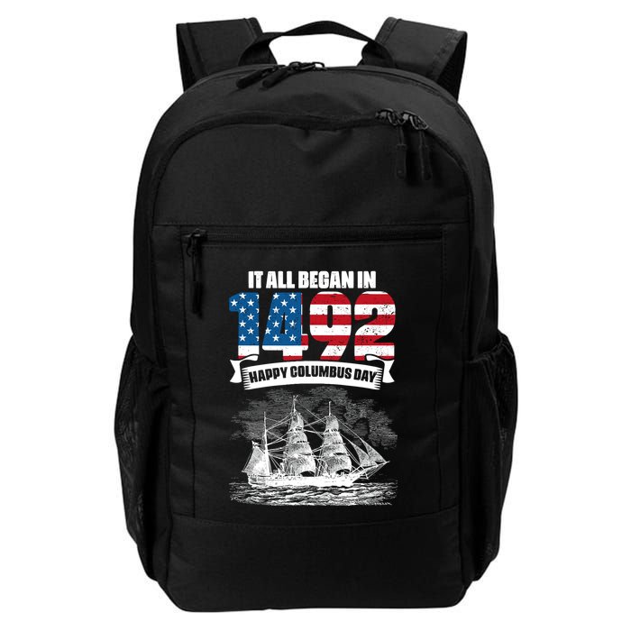 All Began In 1492 American Italian Christopher Columbus Day Backpack