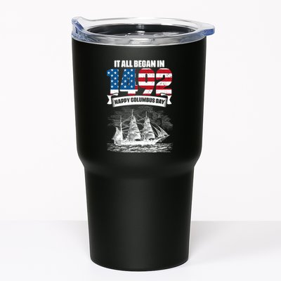 All Began In 1492 American Italian Christopher Columbus Day Tumbler