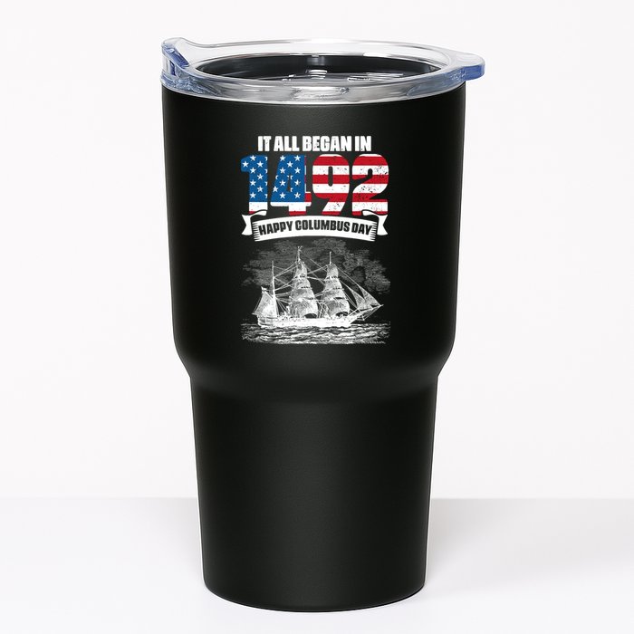 All Began In 1492 American Italian Christopher Columbus Day Tumbler