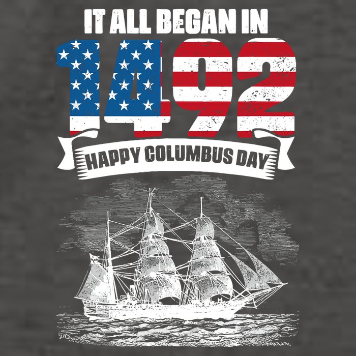 All Began In 1492 American Italian Christopher Columbus Day Vector Backpack