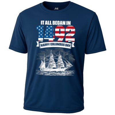 All Began In 1492 American Italian Christopher Columbus Day Performance Shirt