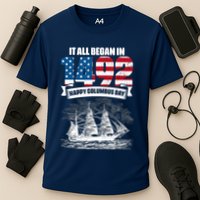 All Began In 1492 American Italian Christopher Columbus Day Performance Shirt