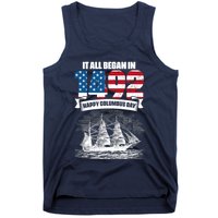 All Began In 1492 American Italian Christopher Columbus Day Tank Top