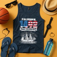 All Began In 1492 American Italian Christopher Columbus Day Tank Top