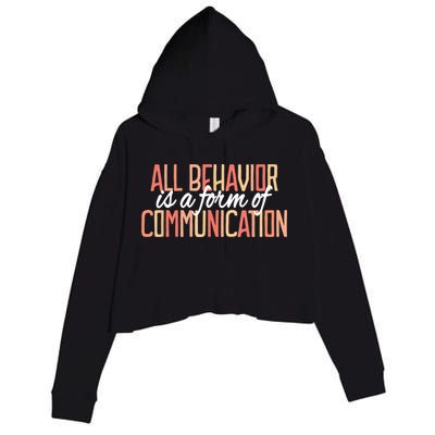 All Behavior Is a Form of Communication Neurodiversity Crop Fleece Hoodie