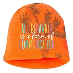 All Behavior Is A Form Of Communication Kati - Camo Knit Beanie