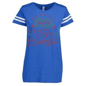 Always Believe In Magic Of Christmas Great Gift Enza Ladies Jersey Football T-Shirt