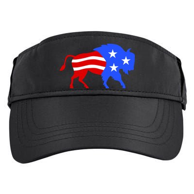 American Bison Illustration Adult Drive Performance Visor