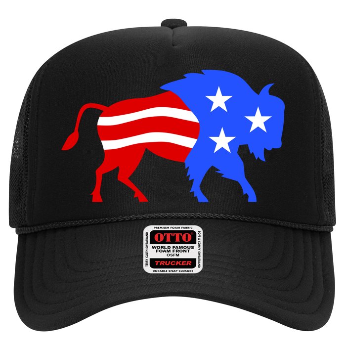 American Bison Illustration Trucker Hat