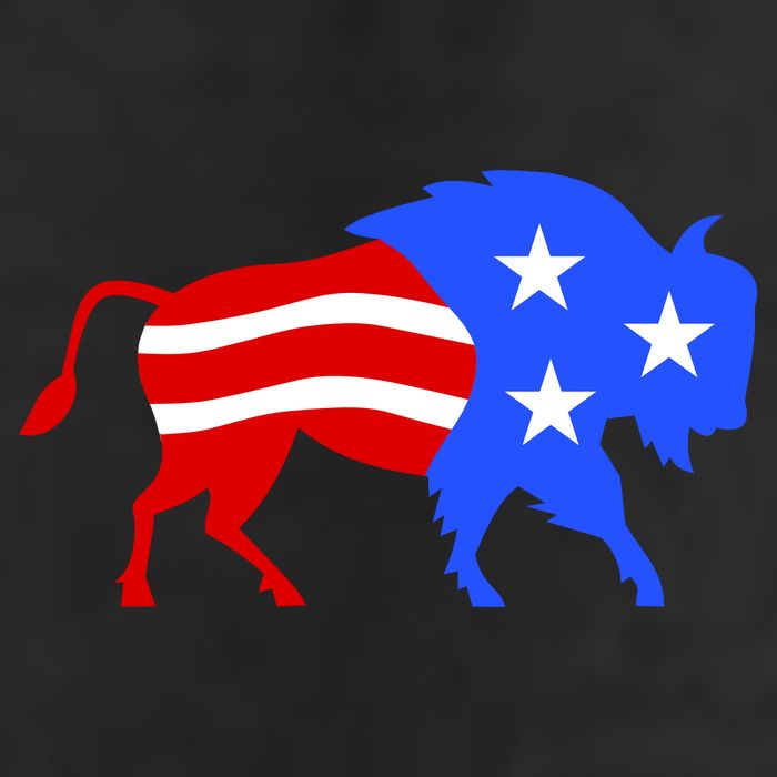 American Bison Illustration Trucker Hat