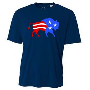 American Bison Illustration Cooling Performance Crew T-Shirt