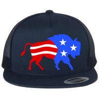 American Bison Illustration Flatbill Hat