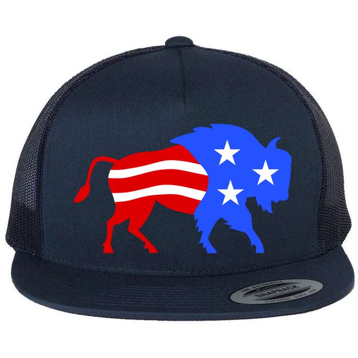 American Bison Illustration Flatbill Hat