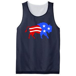 American Bison Illustration Mesh Reversible Basketball Jersey Tank