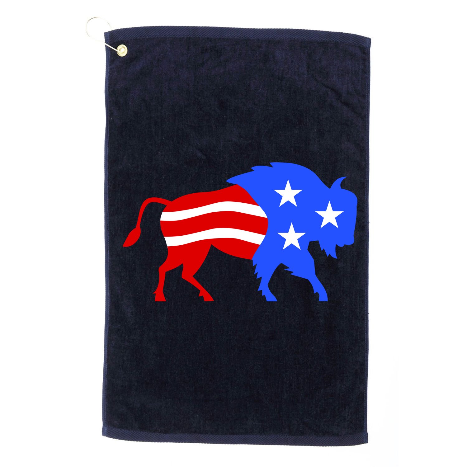 American Bison Illustration Golf Towel