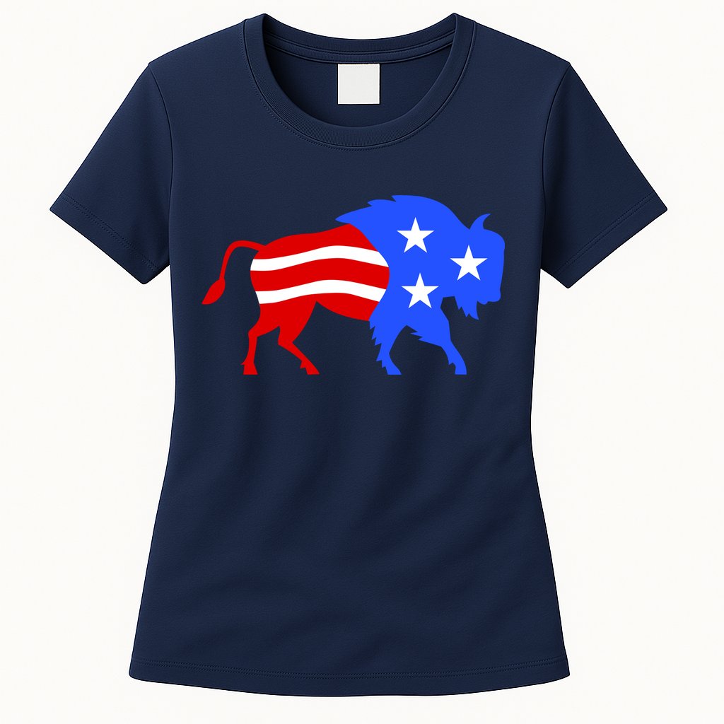 American Bison Illustration Womens T-Shirt
