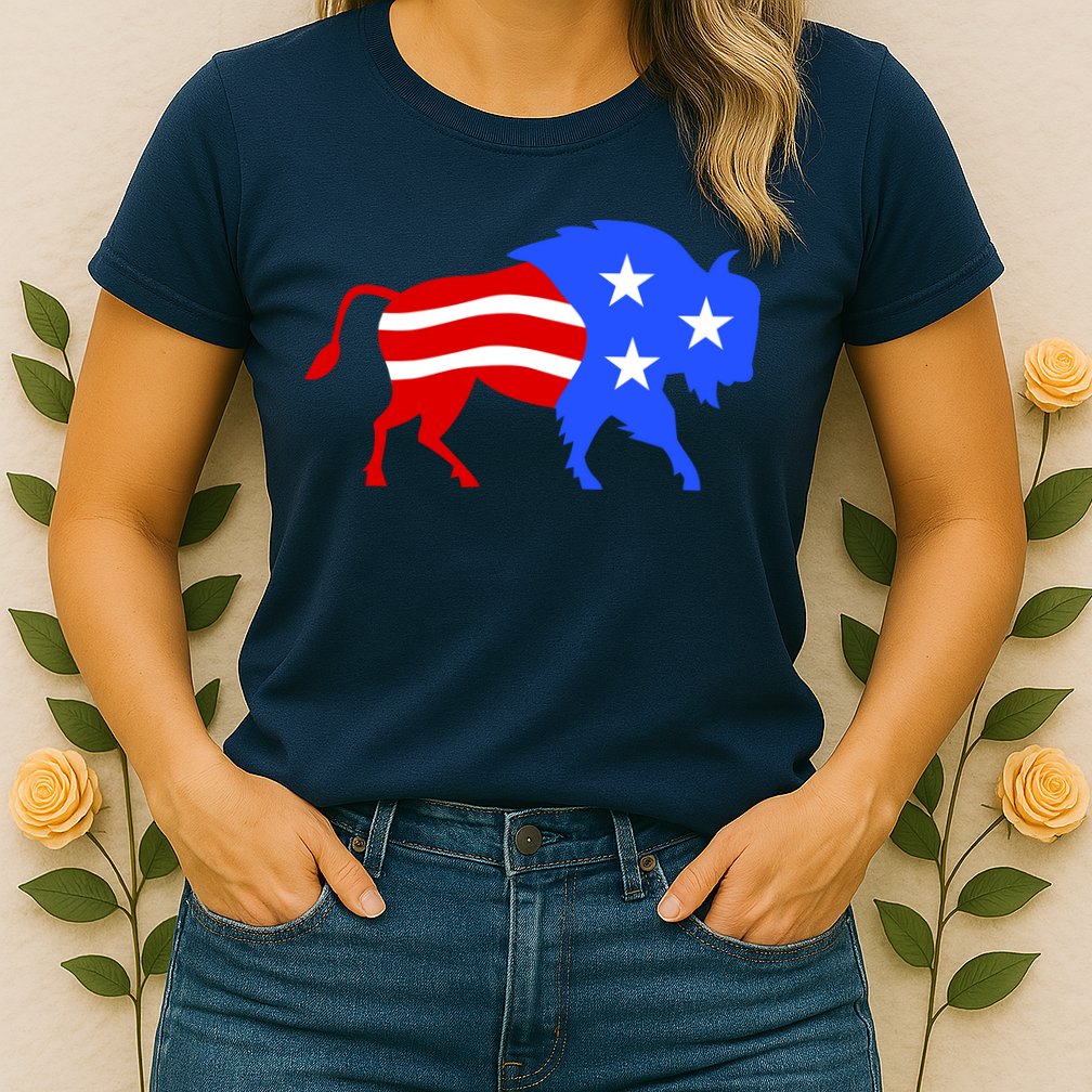 American Bison Illustration Womens T-Shirt