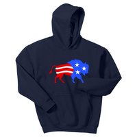 American Bison Illustration Kids Hoodie